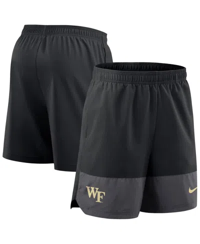 Nike Men's Black Wake Forest Demon Deacons 2025 Sideline Performance Shorts In Black