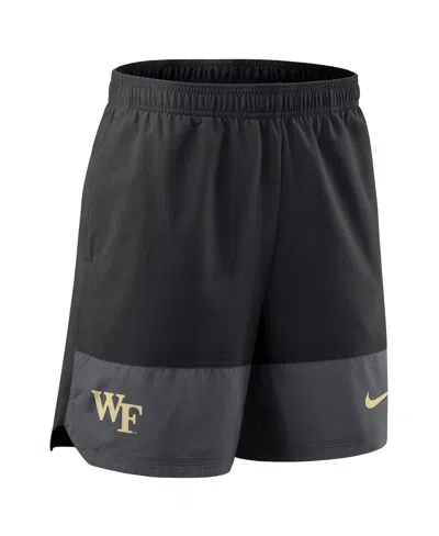 Nike Men's Black Wake Forest Demon Deacons 2025 Sideline Performance Shorts In Black