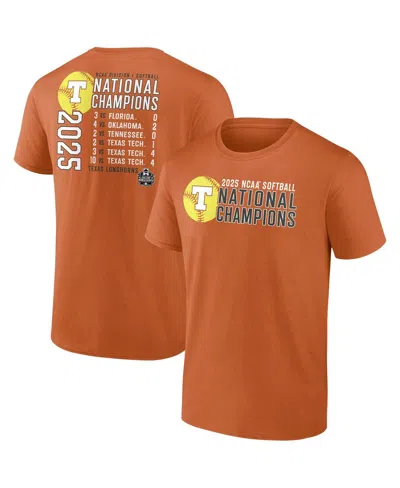 Fanatics Men's Texas Orange Texas Longhorns 2025 Ncaa Softball Women's College World Series Champions Schedul