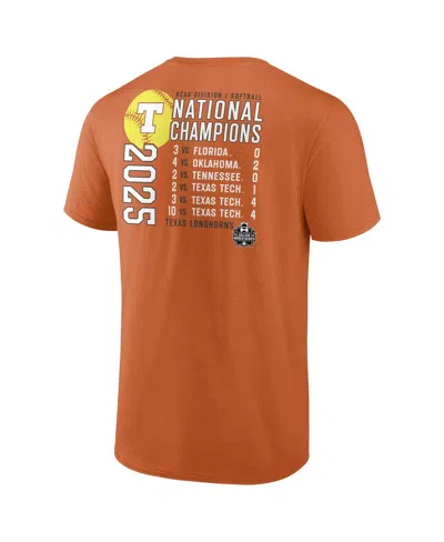 Fanatics Men's Texas Orange Texas Longhorns 2025 Ncaa Softball Women's College World Series Champions Schedul