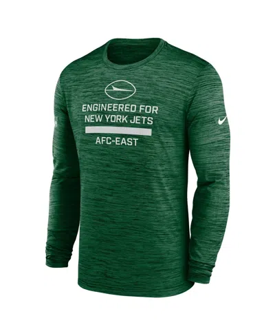 Nike Green New York Jets Sideline Velocity Performance Long Sleeve T-shirt