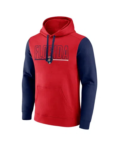 Logo Athletic Men's Red Florida Panthers Deliver Fleece Pullover Hoodie