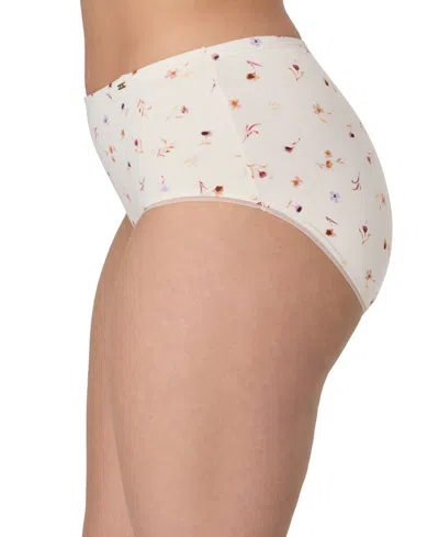 Bali Women's Lux Cotton Essentials Hipster Underwear Dflehp In White