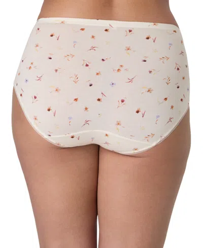 Bali Women's Lux Cotton Essentials Hipster Underwear Dflehp In White