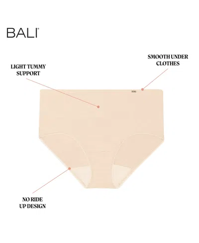 Bali Women's Lux Cotton Essentials Hipster Underwear Dflehp In White