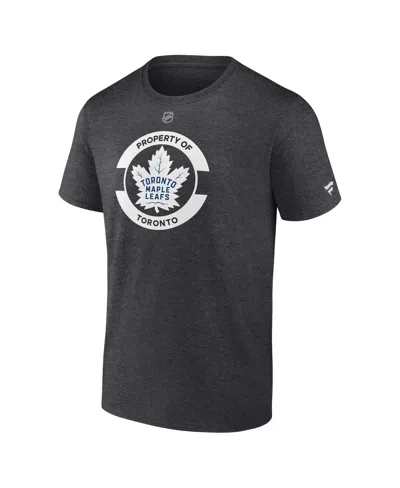 Fanatics Men's Heather Charcoal Toronto Maple Leaf's Authentic Pro Core Secondary T-shirt In Black