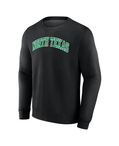 Fanatics Men'sâ Black North Texas Mean Green Short Name Pullover Sweatshirt In Black