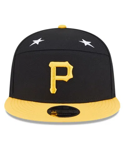 New Era Men's Black/gold Pittsburgh Pirates 2025 Mlb All-star Game Side Patch 9fifty Snapback Hat