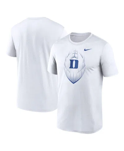 Nike White Duke Blue Devils Primetime Legend Icon Performance T-shirt