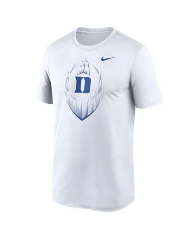 Nike White Duke Blue Devils Primetime Legend Icon Performance T-shirt
