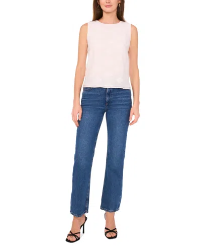 Vince Camuto Textured Gauze Sleeveless Top In Pink