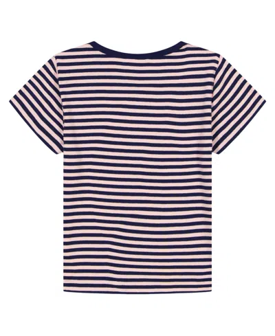 Tommy Hilfiger Big Girls Feeder Stripe Rib Short Sleeve T-shirt In Multi