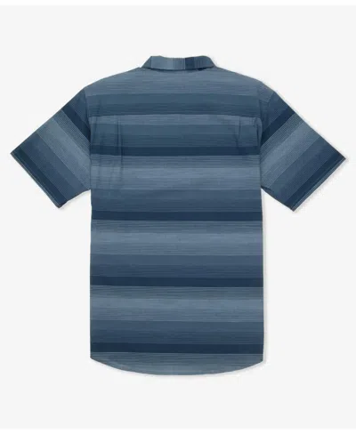 Hurley Men's Lido Stripe Short Sleeve Shirt In Blue