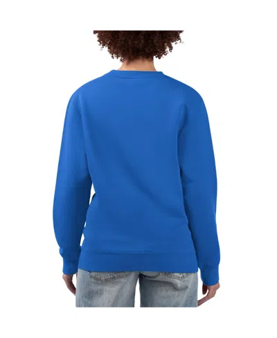 G-iii 4her By Carl Banks Women's Royal Los Angeles Dodgers Flowers Graphic Pullover Sweatshirt