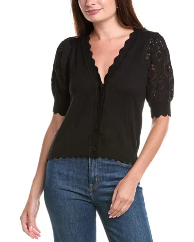 T Tahari Crochet Cardigan