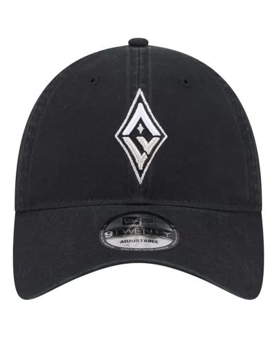 New Era Men's And Women's Black Las Vegas Aces Core Alt Logo 9twenty Adjustable Hat