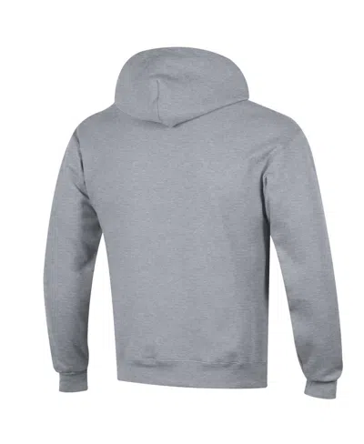 Champion Men's Heather Gray North Carolina Tar Heels Basic Arch Fleece Pullover Hoodie In Yellow