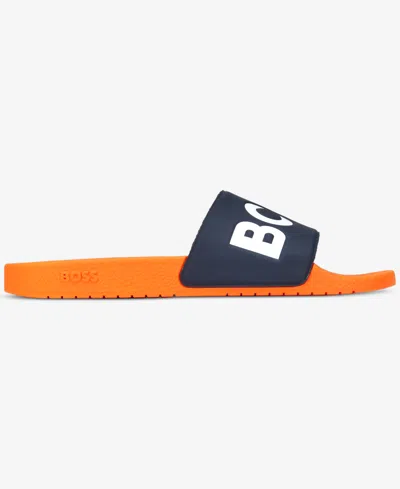 Hugo Boss Boss By  Men's Aryeh Slip-on Slide Sandals In Multi