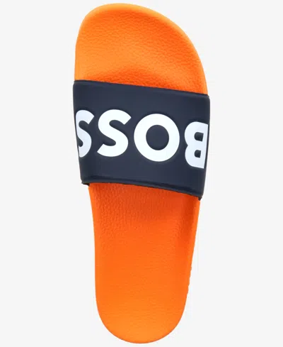 Hugo Boss Boss By  Men's Aryeh Slip-on Slide Sandals In Multi
