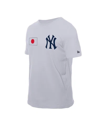 New Era Men's White New York Yankees Japanese Flag T-shirt In White