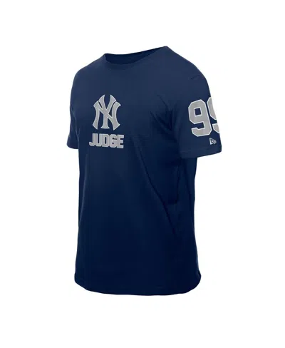 New Era Men's Aaron Judge Navy New York Yankees Design Lab Name Number T-shirt In Blue