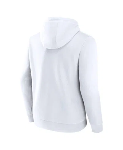 Fanatics Men'sâ White Depaul Blue Demons Primary Logo Pullover Hoodie In White
