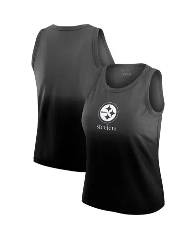 Wear By Erin Andrews Women's X Gracie Hunt Black Pittsburgh Steelers Ombre Tank Top