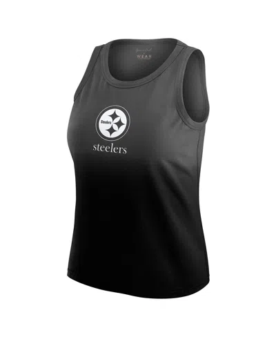 Wear By Erin Andrews Women's X Gracie Hunt Black Pittsburgh Steelers Ombre Tank Top