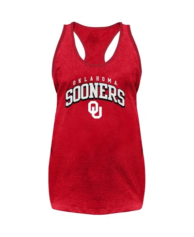 Fanatics Women's Crimson Oklahoma Sooners Plus Size Arch Tank Top In Red