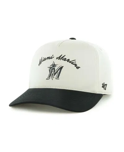 47 Brand Men's Cream Miami Marlins Stable Hitch Adjustable Hat