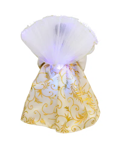 Northlight 12" Lighted Fiber Optic African American Angel Christmas Tree Topper In Yellow