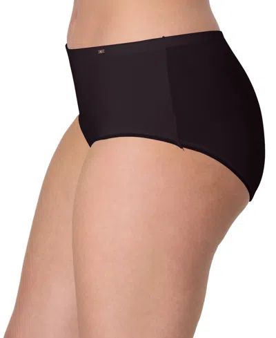 Bali Women's Lux Cotton Essentials High-cut Underwear Dflehc In Black