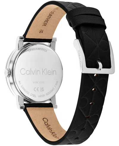 Calvin Klein Women's Black Leather Strap Watch, 32mm