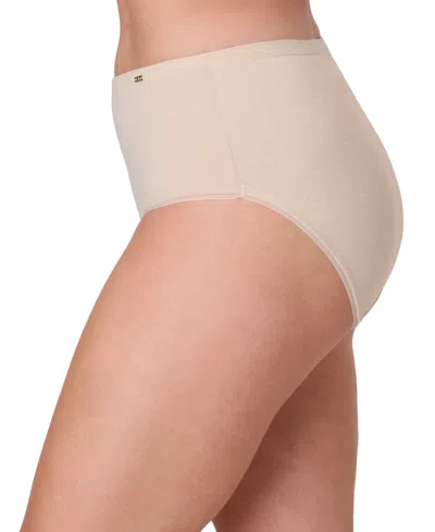 Bali Women's Lux Cotton Essentials High-cut Underwear Dflehc