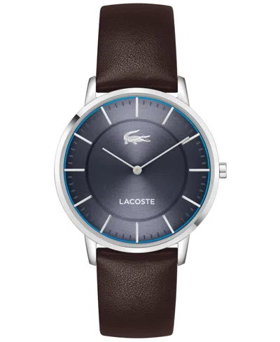 Lacoste Men's Crocorigin Brown Leather Strap Watch, 40.5mm