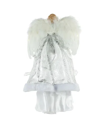 Northlight 18" Lighted Angel In A Dress Christmas Tree Topper In Gray