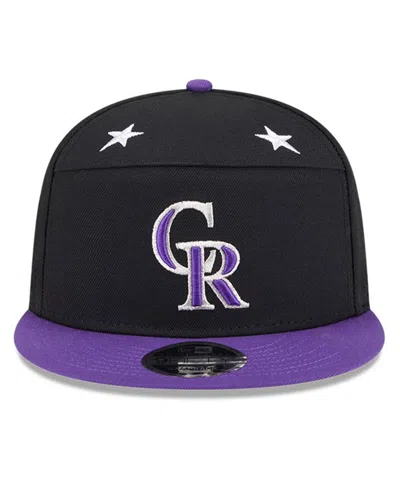 New Era Men's Black/purple Colorado Rockies 2025 Mlb All-star Game Side Patch 9fifty Snapback Hat