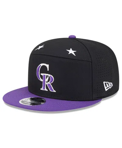 New Era Men's Black/purple Colorado Rockies 2025 Mlb All-star Game Side Patch 9fifty Snapback Hat