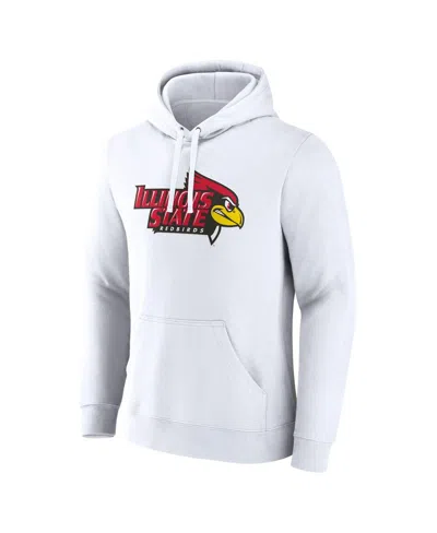 Fanatics Men'sâ White Illinois State Redbirds Primary Logo Pullover Hoodie In White