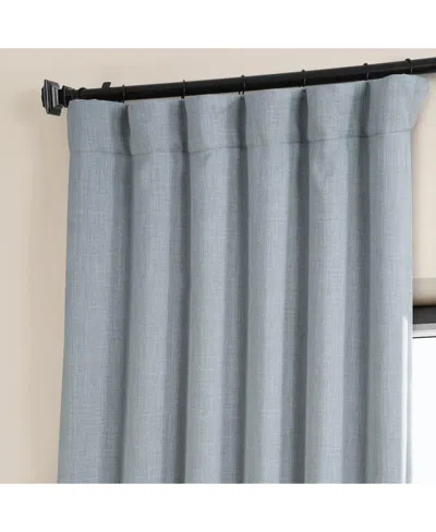 Half Price Drapes Mink Textured Faux Linen Room Darkening Curtain
