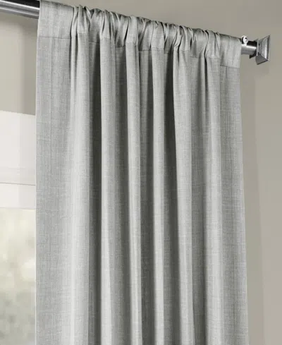 Half Price Drapes Mink Textured Faux Linen Room Darkening Curtain