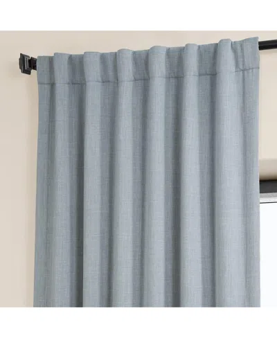 Half Price Drapes Mink Textured Faux Linen Room Darkening Curtain