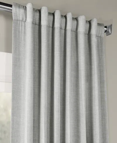 Half Price Drapes Mink Textured Faux Linen Room Darkening Curtain