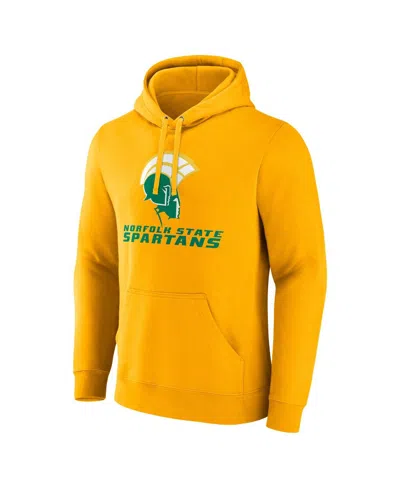 Fanatics Men's Gold Norfolk State Spartans Primary Logo Pullover Hoodie In White