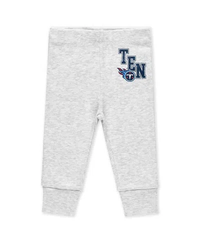 Wear By Erin Andrews Baby Boys And Girls 3-piece Tennessee Titans Turn Me Around Bodysuits And Pant Set In Blue