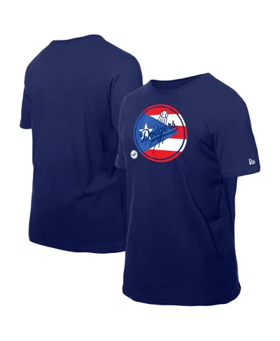 New Era Men's Royal Los Angeles Dodgers Puerto Rican Flag Logo T-shirt In Blue