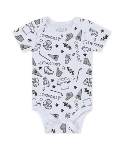 Wear By Erin Andrews Baby Boys And Girls 3-piece Vegas Golden Knights Turn Me Around Bodysuits And Pants Set In Black