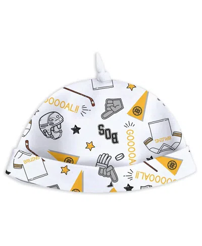 Wear By Erin Andrews Baby Boys And Girls Boston Bruins Sleep And Play Sleeper With Bib Set In White