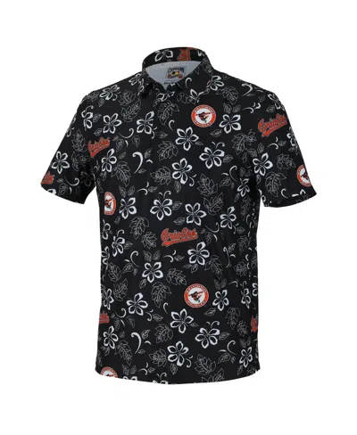 Reyn Spooner Men's Black Baltimore Orioles Cooperstown Collection Performance Polo Shirt In Multi