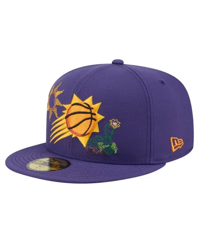 New Era Men's Purple Phoenix Suns State Stitch 59fifty Fitted Hat